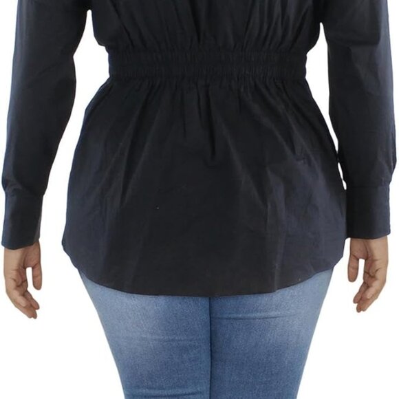 CITY CHIC Sophisticated Shirt with Long Sleeves in Black Size 16W Brand New - Picture 6 of 8